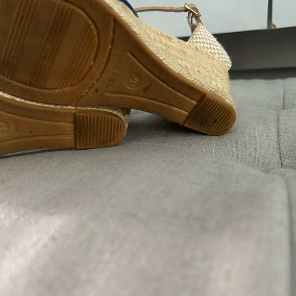 Navy Blue Suede Espadrilles. Sz 7 - Picture 8 of 9